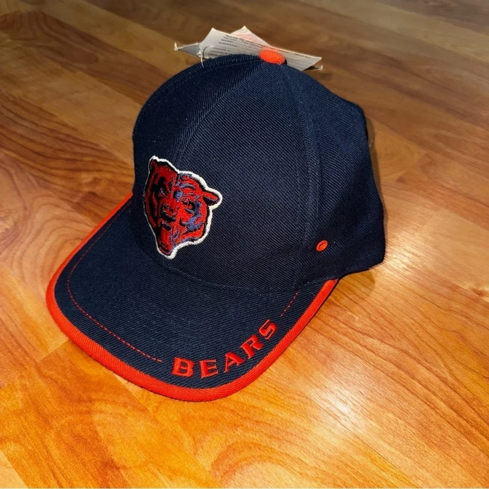 Vintage Chicago Bears Logo Athletic Hat Navy Blue/Orange Rare Bears Hat Cap NOS